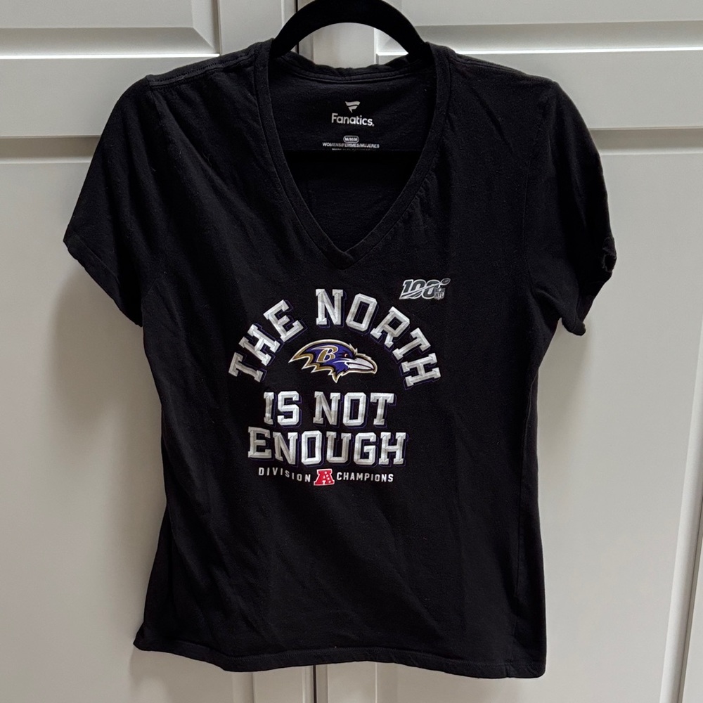 Fanatics Black Ravens Championship Tee